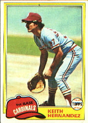1981 Topps Baseball Cards      420     Keith Hernandez